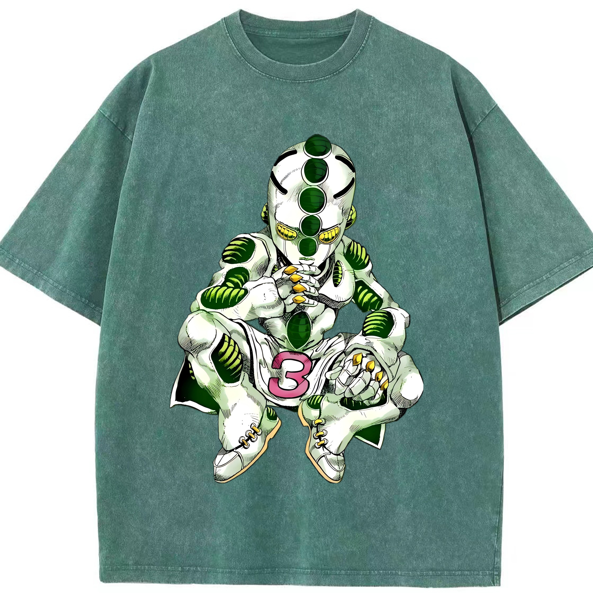 （画像用） ジョジョの奇妙な冒険 広瀨康一 JoJo's Bizarre Adventure Hirose Koichi 綿100% ヴィンテージ風 半袖Tシャツ（フロントプリント）